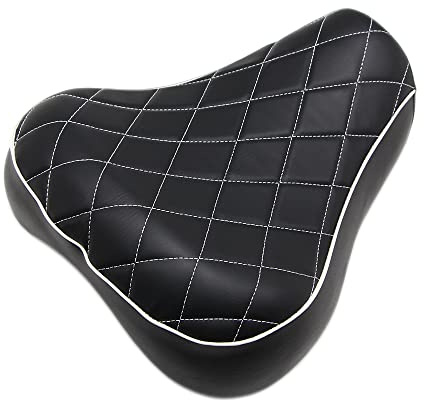 Dreamseek Front Driver Rider Solo Seat Soft Cushion for Harley Iron Sportster 883 1200 All XL Models 1983-2003 Custom Sport XLH Forty Eight (Diamond Style)