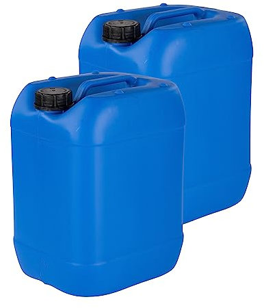 kanister-vertrieb® Lot de 2 bidons à eau en plastique 20 l Bleu DIN61