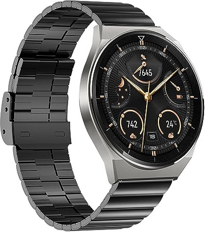 Edelstahl Huawei Watch GT3 Pro Armband, 22mm Ersatzband Metall Armband für Huawei Watch GT, Huawei Watch GT 3, Huawei Watch GT2 Pro, Huawei Watch GT3 Pro 46mm, Huawei Watch GT 2e, Huawei Watch 3 Pro