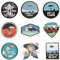 Attuslla UFO Flicken zum Aufbügeln, 9 Stück Außerirdische Patch Aufnäher Thema Camping Applikation Kinder Patches für für DIY T-Shirt Jeans Kleidung Taschen