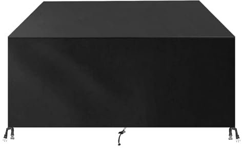 Rechteckig Housse Salon de Jardin ImperméAble,420D Tissu Oxford Housse de Meubles,pour Patio Table Chaises ExtéRieure etc-Black||60x60x60CM/24x24x24IN