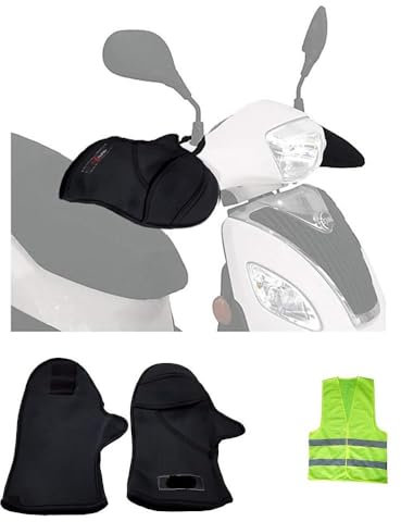 Compatible con HYOSUNG Maxi Scooter Z3 Exceed 125 Manguitos Funda para Manos DE Neopreno Impermeable para PUÑOS DE Manillar DE Moto Scooter FÁCIL Montaje