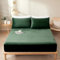 Sedefen Warme Spannbettlaken 180x200cm Dunkelgrün Grün Winter Flannell Bettlaken Plüsch Flauschige Cashmere Touch Boxspringbett Spannbetttuch für 25 bis 30cm Matraze
