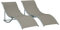 Outsunny 2 Tumbonas Plegables Tumbonas de Jardín en Forma de S con Marco de Aluminio Texteline para Piscina Patio Terraza 165x61x63 cm Gris
