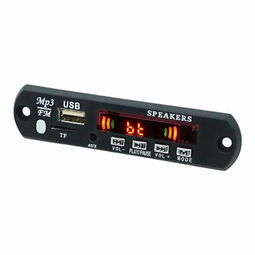 N13CS 12V Bluetooth 5.0 MP3 WMA Audio Receiver Modul mit FM-Radio – Vielseitige Decoder-Platine für Autos mit USB, TF, Freisprechfunktion & Drahtloser Konnektivität für Premium-Sound