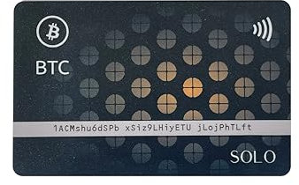 Coinplus Crypto Card Edition One - Einfachste Crypto Wallet - Cold Bitcoin Storage, Schwarz, Pack of 1
