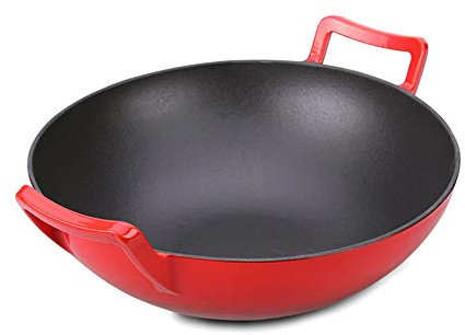 Amzheziyi Wok Pentola in ghisa Padella antiaderente Padelle Cucina Pentole per zuppe Pentole Pentole Spezzatino Spezzatino senza rivestimento Piroscafo