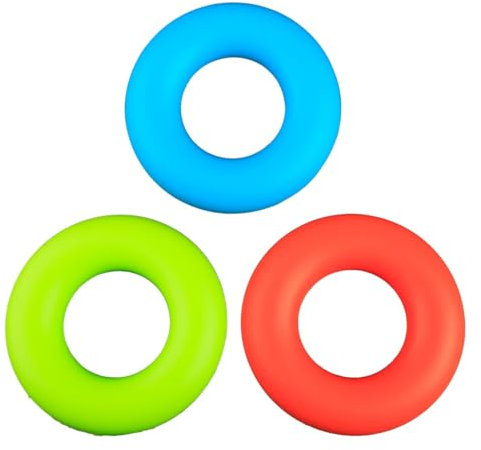 GroveEs 3 PCS Silicone Hand Grip Strengthener,30 40 50 lbs Finger Exercise Rings,Forearm Hand Exerciser Gripper for Muscle Training Sports Rock Climbing Fitness Strength Training Stress Relief