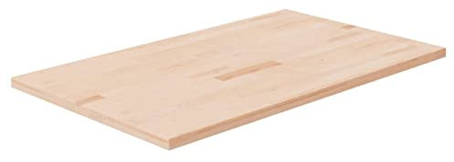 LAPOOH Piano Bagno 60x40x2,5 cm in Legno Massello Non Trattato,Piano Bagno,Top Bagno Piano per Lavabo da Appoggio,Piano Lavabo Bagno-342940