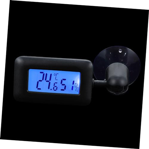 BESPORTBLE 4 Stück Reptilien-hygrometer Bodenfilter Für Aquarien Aquarium-thermometer Leopardgecko-tankthermometer Bartagame Panzerthermometer Digitales Feuchtigkeitsmessgerät Abs Black