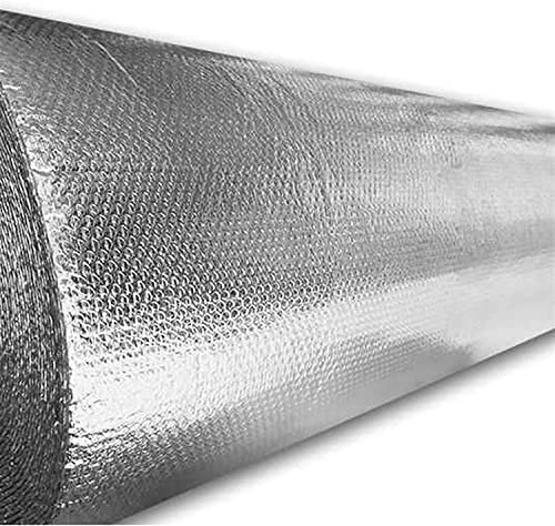 Aluminium Luftpolsterfolie, wärmereflektierende Isolierfolie, Heizkörper Isolierfolie, reflektierende Isolierrolle, doppelte Aluminium Luftpolsterfolie, Isolierfolie (Größe: 1 x 25