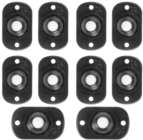 KOLZEMV Lot de 10 roulettes autocollantes pour appareils de cuisine, mini roulettes pivotantes à 360 degrés pour déplacer une cafetière, une cuisinière, une friteuse à air comprimé