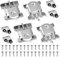 ADERTOS 4 PCS Ruedas para Puerta Corredera de Armario, Guias Correderas para Puertas, kit de Ruedas para Puertas Correderas de Armarios, Ruedas de Hierro Galvanizado para Puertas Correderas de Armario