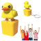 Quacking Duck Fidget Toy, Quacking Ducky Keychain with Colorful Lights, Anxietys Relief Toy Duck Keyboard Clicker Fidgets Quacking Duck Fidget Toy Keychain for Home Office School (B)