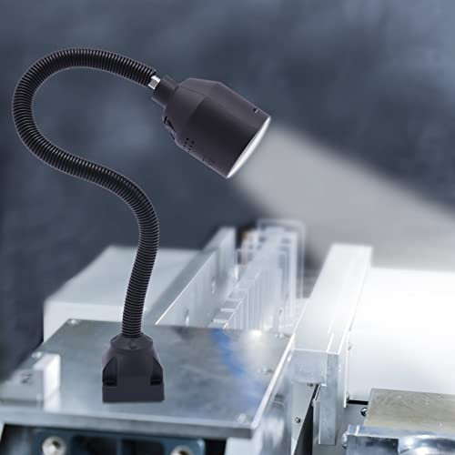 ERnonde Flexibles Schwanenhals Licht, LED-Arbeitslicht Arbeitsleuchte mit Fixed Base und 360°-Rotation Licht Arm, für CNC, Stanze, Drehbank, Bohrmaschinen, Geräte, Maschinen und Werkstatt-Werkbank