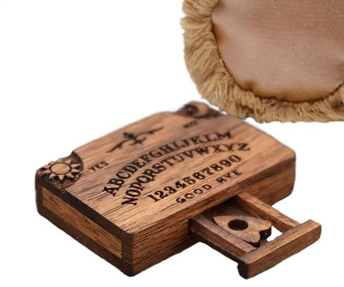Teksome Winziges Ouija-Brett, Ouija-Brettspiel | Sprechendes Geisterbrett aus mit Planchette,Halloween-ationen, Wahrsagewerkzeuge, Ouija-Brett-