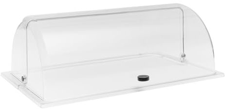 APS 11060 GN Rolltophaube passend für 1/1 GN-Behälter, leichtgänging auf- und zuklappbar, schwarzer Griff aus Zinkdruckguss, Made in Germany