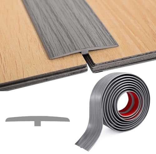BOUFEIDA Übergangsprofil Selbstklebend, 3Mx5CM T Profil Übergangsschiene | PVC Türschwellen Leiste, Türübergangsleisten, Übergangsleiste boden vinyl für Verbindungsböden Lücken