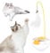 Auktransceler Interaktives Katzenspielzeug Weiß,3-in-1 Selbstbeschäftigung mit Federangel, Katzenminze & Doppelkugeln | 360° Wackelbasis für Kitten & Erwachsene Katzen
