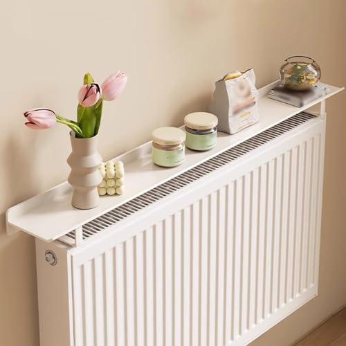 Mensola Sopra Termosifone Senza Foratura, Mensola Termosifone Rimovibile, Copri Termosifone in Alluminio, per Radiatori a Vapore Domestici/Radiatori in Ghisa(80cm/32in)