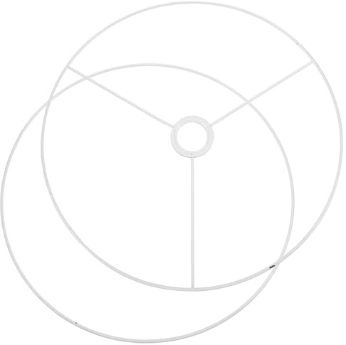 Beavorty Marco Redondo para Pantalla de Lámpara Base E27, Anillo Metálico de 40 CM para Lámparas de Pie y Mesa en Diseño Vintage