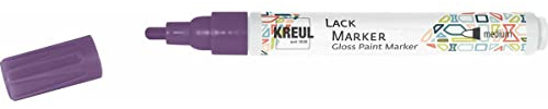 KREUL 47016 - Lackmalstift medium violett, mit Rundspitze Strichstärke 2 - 4 mm zum Gestalten, Beschriften und Verzieren von kleinen, originellen Geschenken, Karten, uvm.