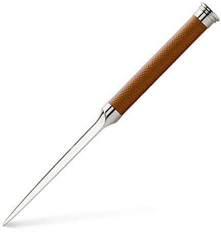 Graf von Faber-Castell 118511 - Brieföffner Cognac, Griff mit italienischem Kalbleder bezogen, 20 x 1,6 cm