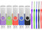 FEBNISCTE USB 2.0 Stick 4 GB - Speicherstick 5 Stück Bunt Memory Sticks 4 GB USB Flash Drive Rotate Metall Datenspeicher Verschiedenfarbigen Pendrive mit Handgelenkseile