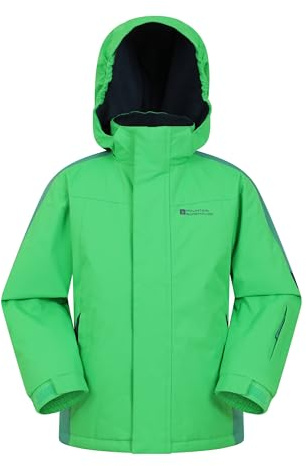 Mountain Warehouse Raptor Kinder Skijacke Mädchen & Jungen | Bequeme, schneefeste Winterjacke mit Fleecefutter, Kapuze, mehreren Taschen & verstellbaren Bündchen – fürs Snowboarden
