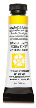 Daniel Smith Extra Fine Watercolor Paint, 5ml Tube, Aureolin(Cobalt Yellow), 284610006
