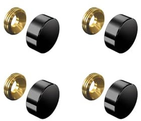 ALTUMIS - Set de 4 cache vis noir 13 mm - Noir