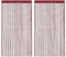 vidaXL 2X Fadenvorhang Vorhang Dekovorhang Raumteiler Türvorhang Fadengardine Gardine Fenstervorhang Fadenvorhänge140x250cm Burgunderrot