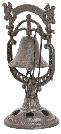 Sungmor Classic Cast Iron Tabletop Hand Bell Dinner Bell - Lovely Squirrel Shape Service Bell - Wrought Iron Rattle Table Ornaments - Perfect for Restaurant Bar Cafes