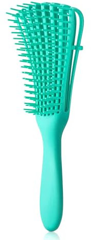 Daletu Lockenbürste Haarbürste, Curly Hair Brush Entwirrbürste für Naturhaar für Afro Haare 3a bis 4c, Detangler Bürste für Gewelltes/Nasses/Trockenes/Langes/Dickes Lockiges Haar (Grün)