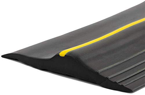 Striscia di tenuta universale per soglia del garage, in gomma, resistente alle intemperie, per fai da te, 5 m, sigillante/adesivo (nero)