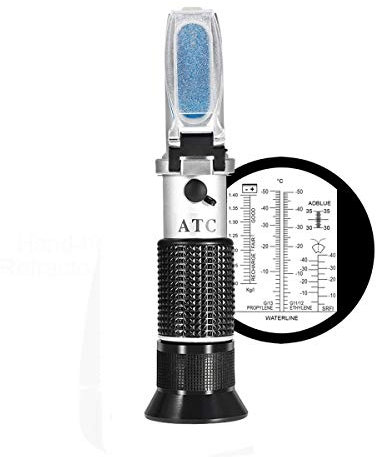 Réfractomètre Antigel pour système antigel Adblue de liquide de refroidissement de voiture,acide de batterie,liquide de pare-brise de liquide de refroidissement,utilisé pour le technicien automobile