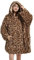 Viviland Oversized Hoodie Fuzzy Blanket Sweatshirt, Super weicher warmer bequemer Riesenpullover mit großer Fronttasche, Geschenke für Frauen Männer Teenager Kinder, Gepard Print Braun