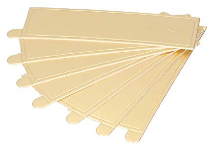 BORDSTRACT Base de Tarta,100 Piezas 13x4cm Tablero de Pastel de Mousse Rectangular,platos Desechables Elegantes,cartón Dorado de Calidad Alimentaria Para Exponer Bizcochos Magdalenas Tartas