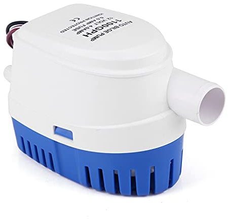 Bilgepumpen, 12V 1100GPH Automatische Bilgenpumpe Marine Tauch Bilge Auto Silent Flüssigkeitspumpe, mit Schwimmschalter Automatische Lenzpumpe Tauchpumpe, Wasserpumpe für Boote Teiche Pools
