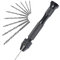 11 Pcs Spiral Handbohrmaschinen, professionelle Mini-Handbohrer Sets, Mini Bohrer für Heimwerkerbohren, Modellbau, Metallspiral Handbohrmaschinen, Bastelbohren und Holzbearbeitung(0,8-3,0 mm)