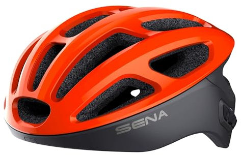 Sena R1 Smart Fahrradhelm (Electric Tangerine, S)