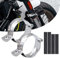 Biqing 2PCS Motorbike Turn Signal Mount Bracket,52-60mm Metal Motorcycle Modified Turn Signal Light Indicator Mount Bracket Clamp Front Fork(Silver)