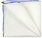 PB Pietro Baldini Einstecktuch aus Seide - Einstecktücher Weiss handrolliert mit farb Absetzung - 30 x 30 cm (Weiß royalblau)