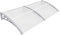 SHISHI Toldo de Puerta Principal, Marquesina para Puertas de Entrada de Casa de Aluminio y Policarbonato de 5 mm, Marquesinas Exterior (Gris-Blanco, 98×200 cm)