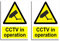 CCTV In Operation Sign – 2/5/10 Pack Self Adhesive CCTV Stickers – 10cm x 7cm Landscape Warning Signs for Outdoor Indoor Use (2)