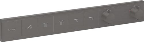 hansgrohe Unterputz Thermostat Dusche RainSelect, Duscharmatur für 5 Verbraucher, Brushed Black Chrome
