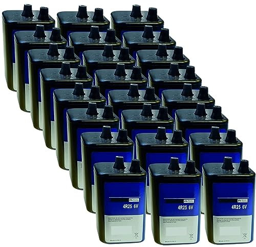 24 STÜCK 6V 7Ah Blockbatterie 4R25 Trockenbatterie Batterie 6V/7Ah Campingbatterie Baustellenbatterie