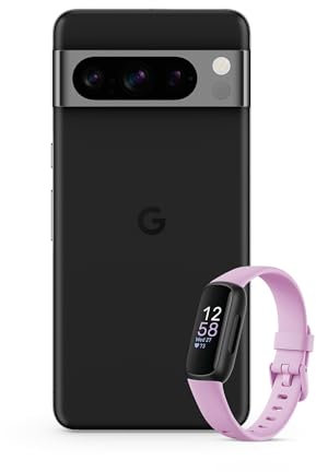 Google Pixel 8 Pro - Smartphone Android Libre con Lente teleobjetivo - Obsidiana, 512GB + Fitbit Inspire 3, la Pulsera de Salud y Actividad física con hasta 10 días de batería - Lavanda