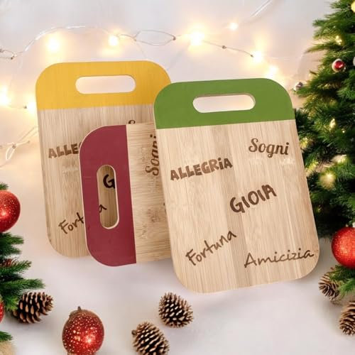 Doni Bomboniere 1 pz Tagliere o Sottopentola in Colori Assortiti con Scritte Regalo per la Casa Utile Economico Legno Idea Regalo Amici Speciali Uomo Donna Lui Lei Economico Originali