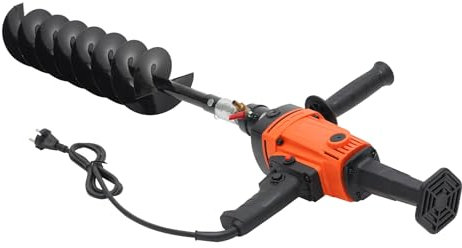 SOLOCJNL Trapano per trivellazione da giardino, 1,9 kw 220 V, motore in rame puro spazzolato, per piantare e forare
